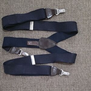 Trafalgar Dark Blue Belt Bag with Leather Accents